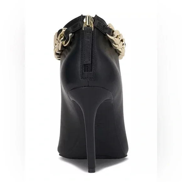 I.N.C. International Concepts Radeyah Gold Chain Booties in Smooth Black (NIB) - Picture 6 of 10